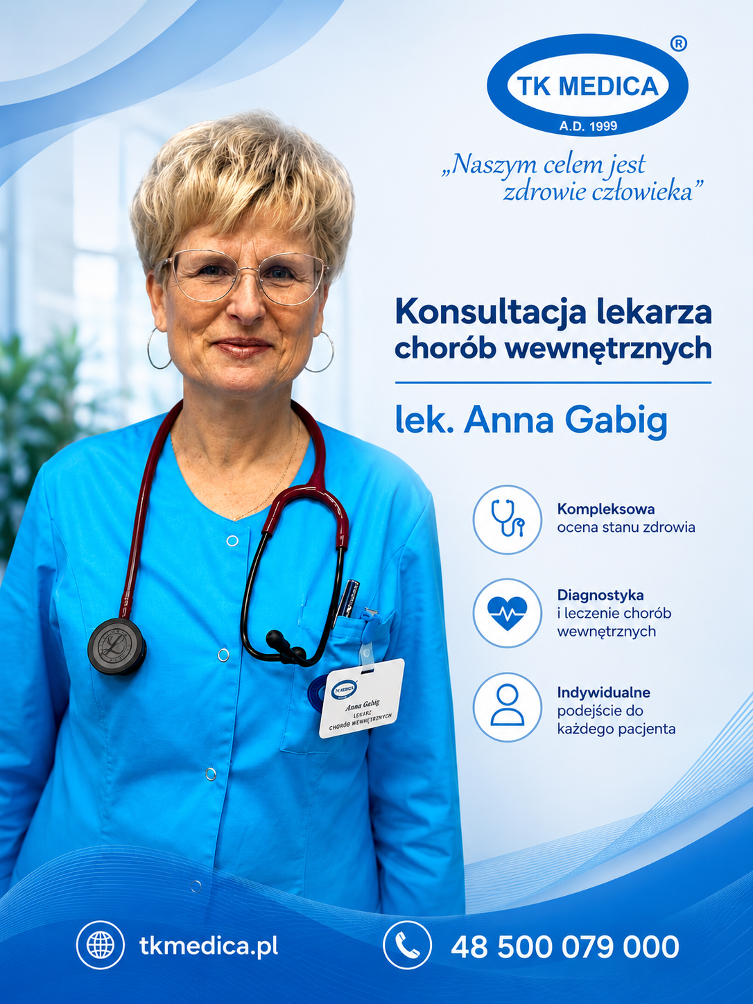 Konsultacja lekarza chorób wewnętrznych / internisty – lek. Anna Gabig